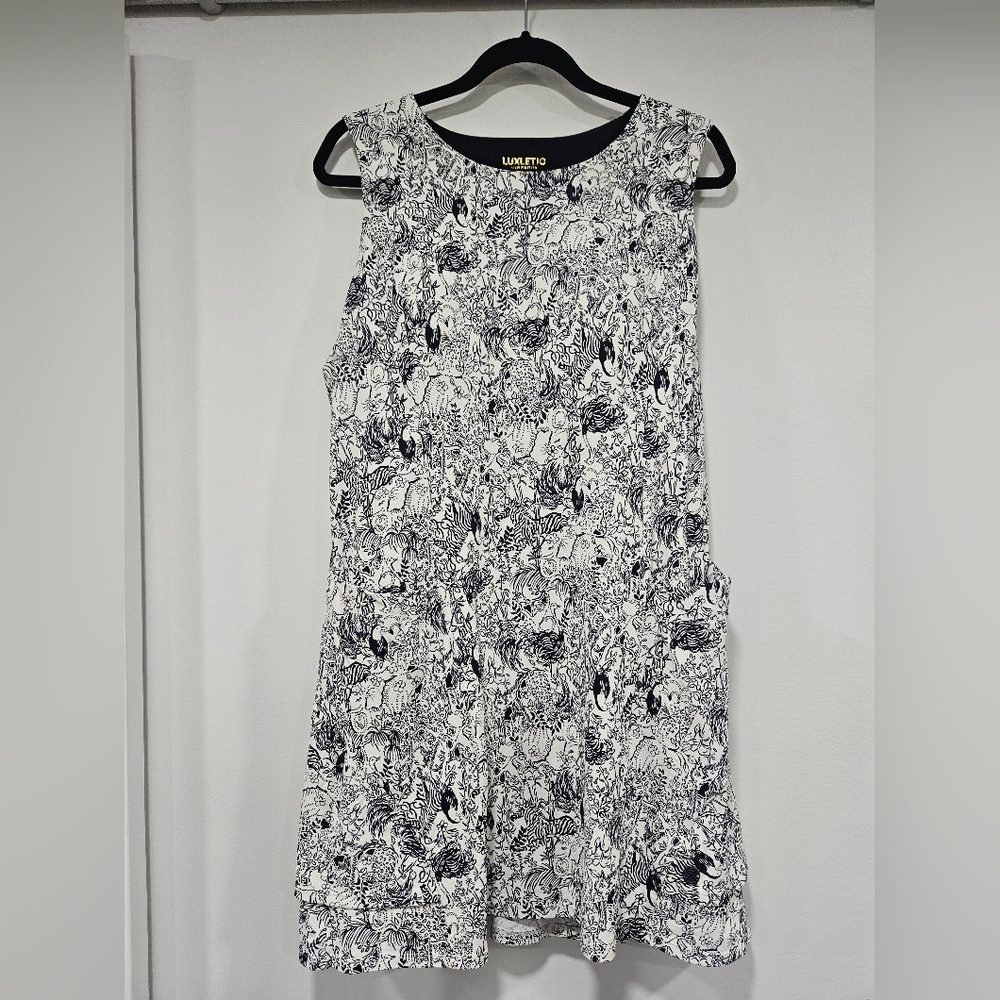 Lilly Pulitzer Black and White Midi Dress